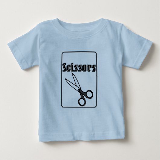 T-shirt Pour Bébé Ciseaux (Devant)