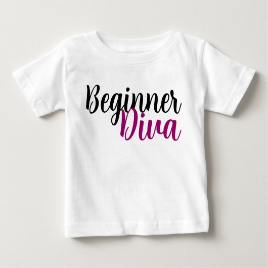 T-shirt Pour Bébé Citation de débutante diva mignonne et impertinent (Devant)