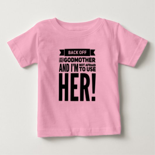 T-shirt Pour Bébé Citation de marraine drôle et mignonne (Devant)