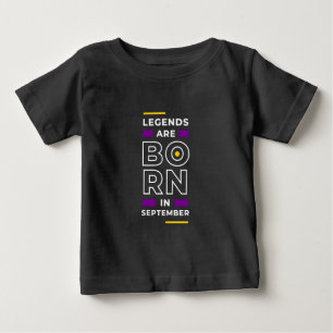 T-shirt Pour Bébé Citation De Motivation Élégante Ceux Nés En Septem