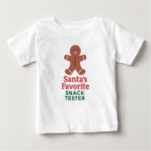 T-shirt Pour Bébé Citation de Noël drôle testeur de snack (Devant)
