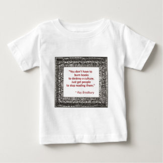 T-shirt Pour Bébé Citation de Ray Bradbury au sujet des livres
