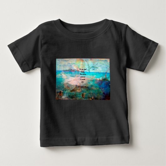 T-shirt Pour Bébé Citation De Rumi Inspiration Sur L'Univers (Devant)