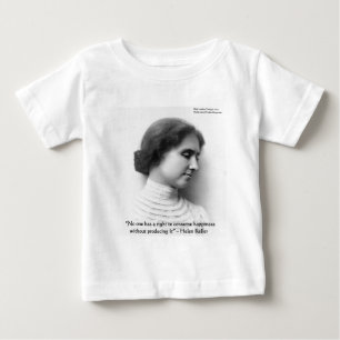T-shirt Pour Bébé Citation de sagesse "Droit au bonheur" d'Helen Kel