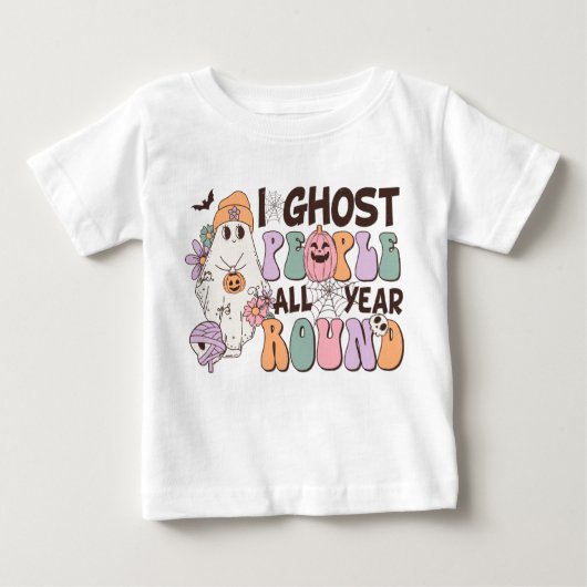 T-shirt Pour Bébé Citation d'Halloween rétro- (Devant)