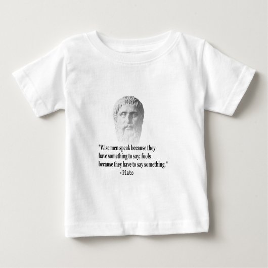 T-shirt Pour Bébé Citation Par Platon (Devant)