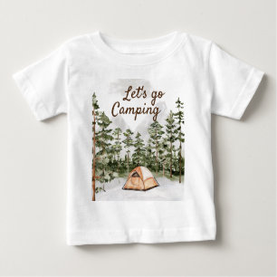 T-shirt Pour Bébé Citation personnalisée Aquarelle Camping dans la n
