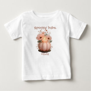 T-shirt Pour Bébé Citrouille bébé éffrayant pour filles