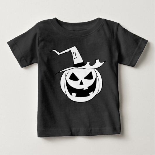 T-shirt Pour Bébé Citrouille blanc avec Casquette Black Toddler Flee (Devant)