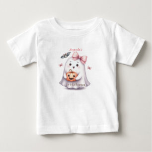 T-shirt Pour Bébé Citrouille Chauve-Souris Fantôme Mignon Halloween