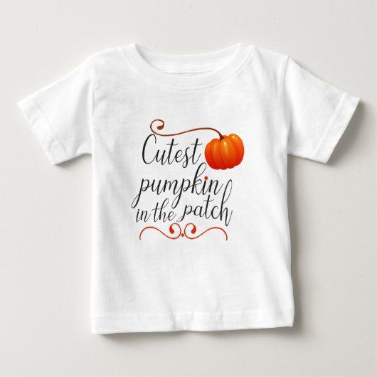 T-shirt Pour Bébé citrouille courtois dans le patch l'automne de l'a (Devant)