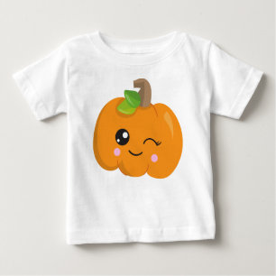 T-shirt Pour Bébé Citrouille D'Halloween, Citrouille Éclairé, Trick 
