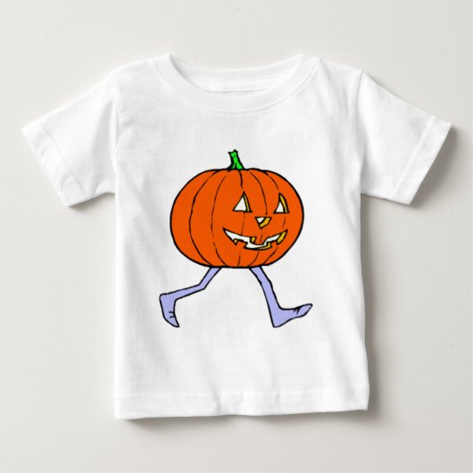 T-shirt Pour Bébé Citrouille effrayante (Devant)