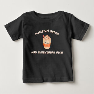 T-shirt Pour Bébé Citrouille Épicée et Tout Ce Qui Est Agréable