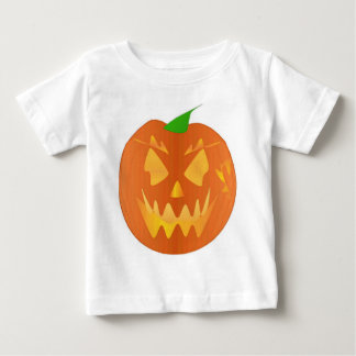 T-shirt Pour Bébé Citrouille Halloween en blanc