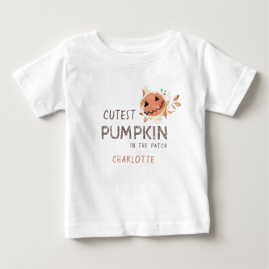 T-shirt Pour Bébé Citrouille le plus précis dans le patch (Devant)
