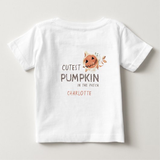 T-shirt Pour Bébé Citrouille le plus précis dans le patch (Dos)
