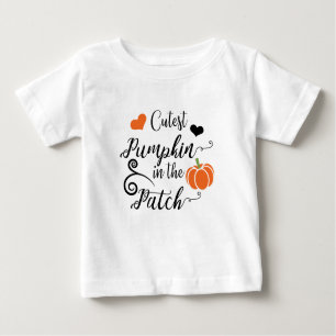 T-shirt Pour Bébé citrouille mignon dans le patch