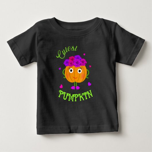 T-shirt Pour Bébé Citrouille mignonne (Devant)