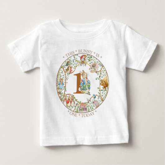 T-shirt Pour Bébé Classic Pierre le lapin Anniversaire (Devant)
