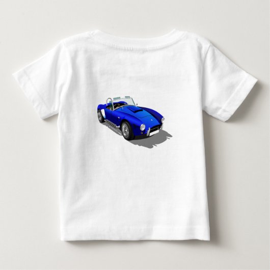 T-shirt Pour Bébé Classic Retro Blue Sports Voiture Anniversaire Ave (Dos)