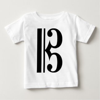 T-shirt Pour Bébé Clef de C noire