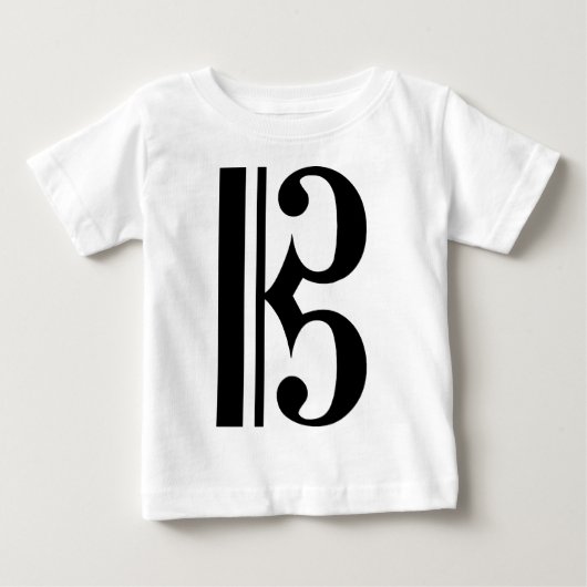 T-shirt Pour Bébé Clef de C noire (Devant)
