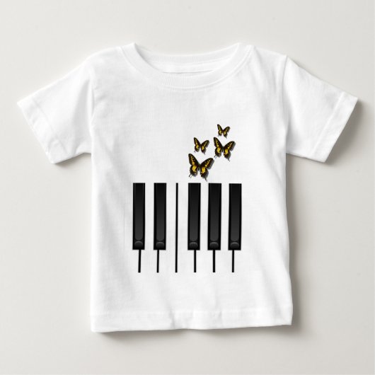 T-shirt Pour Bébé Clés de piano (Devant)