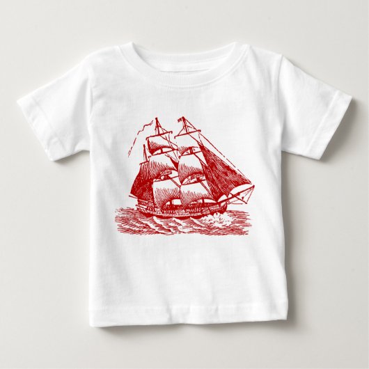 T-shirt Pour Bébé Clipper - Rouge rubis (Devant)