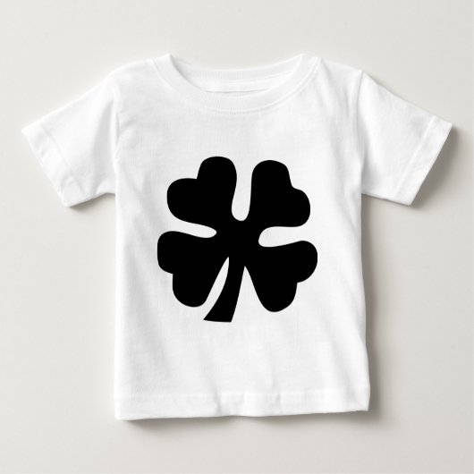 T-shirt Pour Bébé Cloison à quatre feuilles - Noir (Devant)