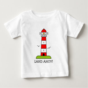T-shirt Pour Bébé Clothes de Nautical   Striped lighthouse