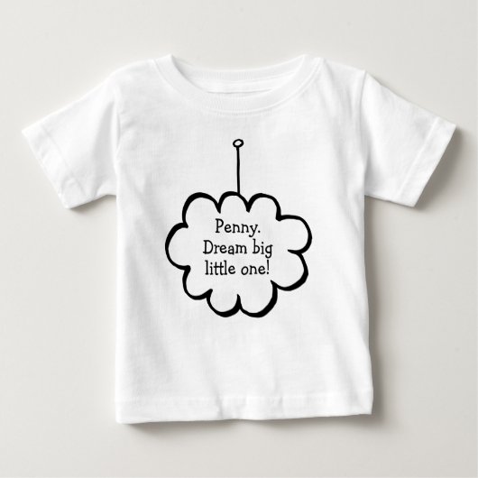 T-shirt Pour Bébé Cloud personnalisé sur une chaîne (Devant)