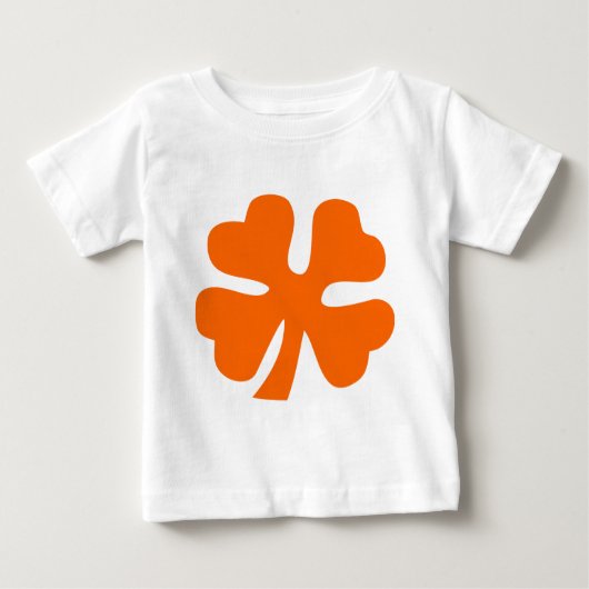 T-shirt Pour Bébé Clover à quatre feuilles - orange (Devant)