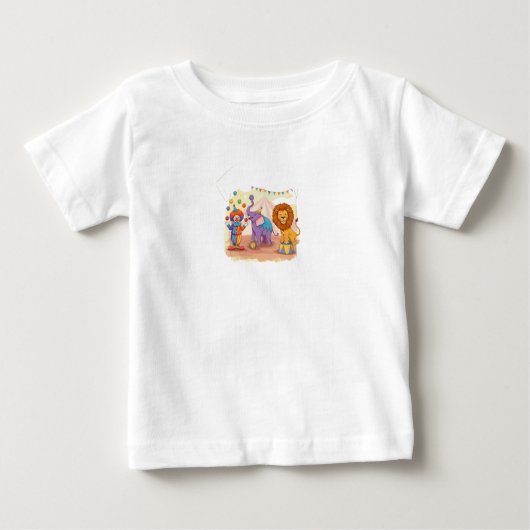 T-shirt Pour Bébé Clown & Animal Circus Tee - shirts design 🎨 🎭 (Devant)
