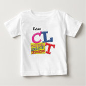 T-SHIRT POUR BÉBÉ CLT LETTRES BLANCHES TECHNIQUE DE LABORATOIRE CLIN (Devant)