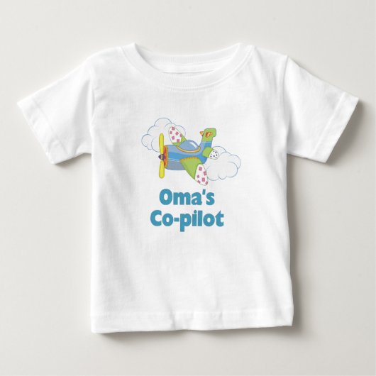 T-shirt Pour Bébé Co-pilote d'Oma (Devant)