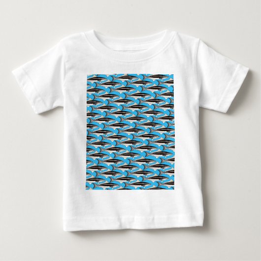 T-shirt Pour Bébé CobiaPattern9ksBlue.jpg (Devant)