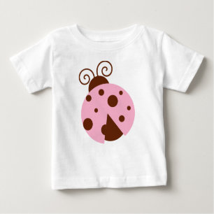 T-shirt Pour Bébé coccinelle rose, coccinelle mignonne, coccinelle