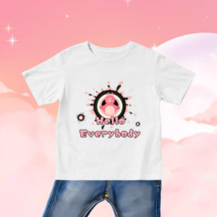 T-shirt Pour Bébé Cochon rose amusant