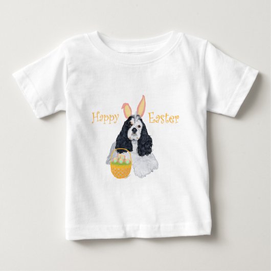 T-shirt Pour Bébé Cocker Spaniel américain de Pâques (Devant)