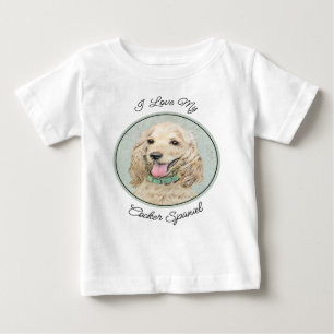 T-shirt Pour Bébé Cocker Spaniel Buff Peinture - Art Chien original
