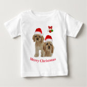 T-shirt Pour Bébé Cocker spaniel Noël (Devant)