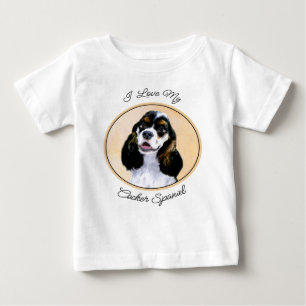 T-shirt Pour Bébé Cocker Spaniel (Parti) Peinture - Art Chien origin