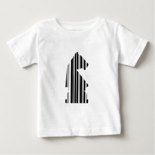 T-shirt Pour Bébé Code barre de motif de pièce d'échecs CHEVALIER De