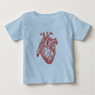 T-shirt Pour Bébé Coeur Anatomique Rouge