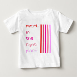 T-shirt Pour Bébé Coeur au bon endroit