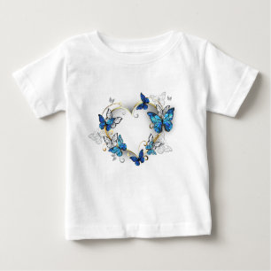 T-shirt Pour Bébé Coeur bijoux avec papillons Morpho