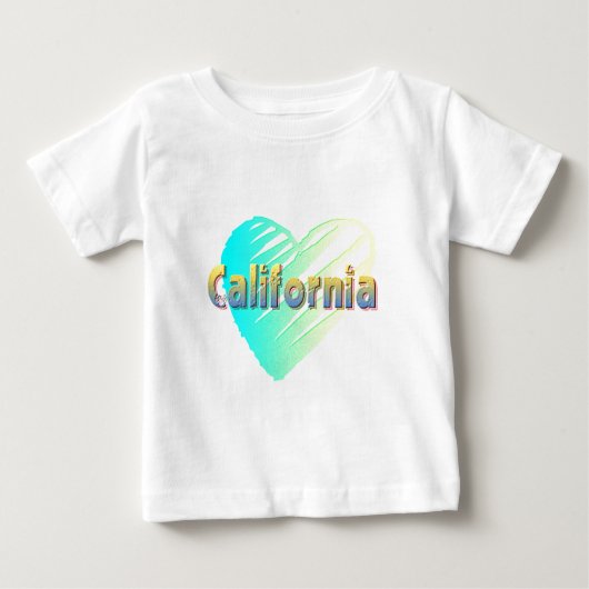T-shirt Pour Bébé Coeur californien (Devant)