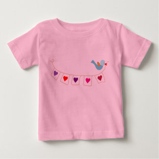 T-shirt Pour Bébé coeur de birdie valentine