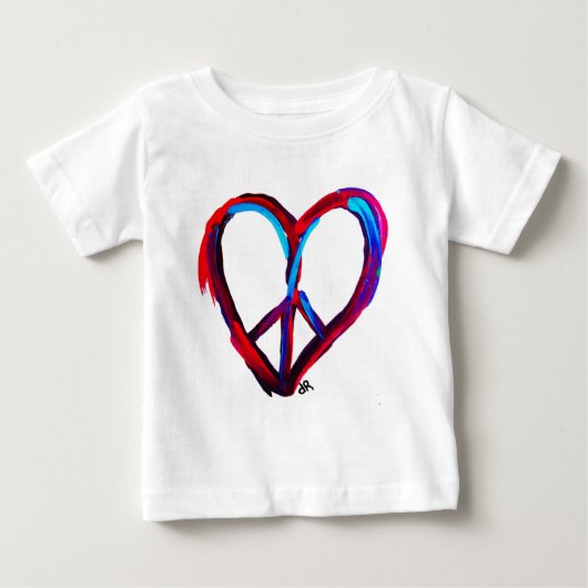 T-shirt Pour Bébé coeur de paix (Devant)